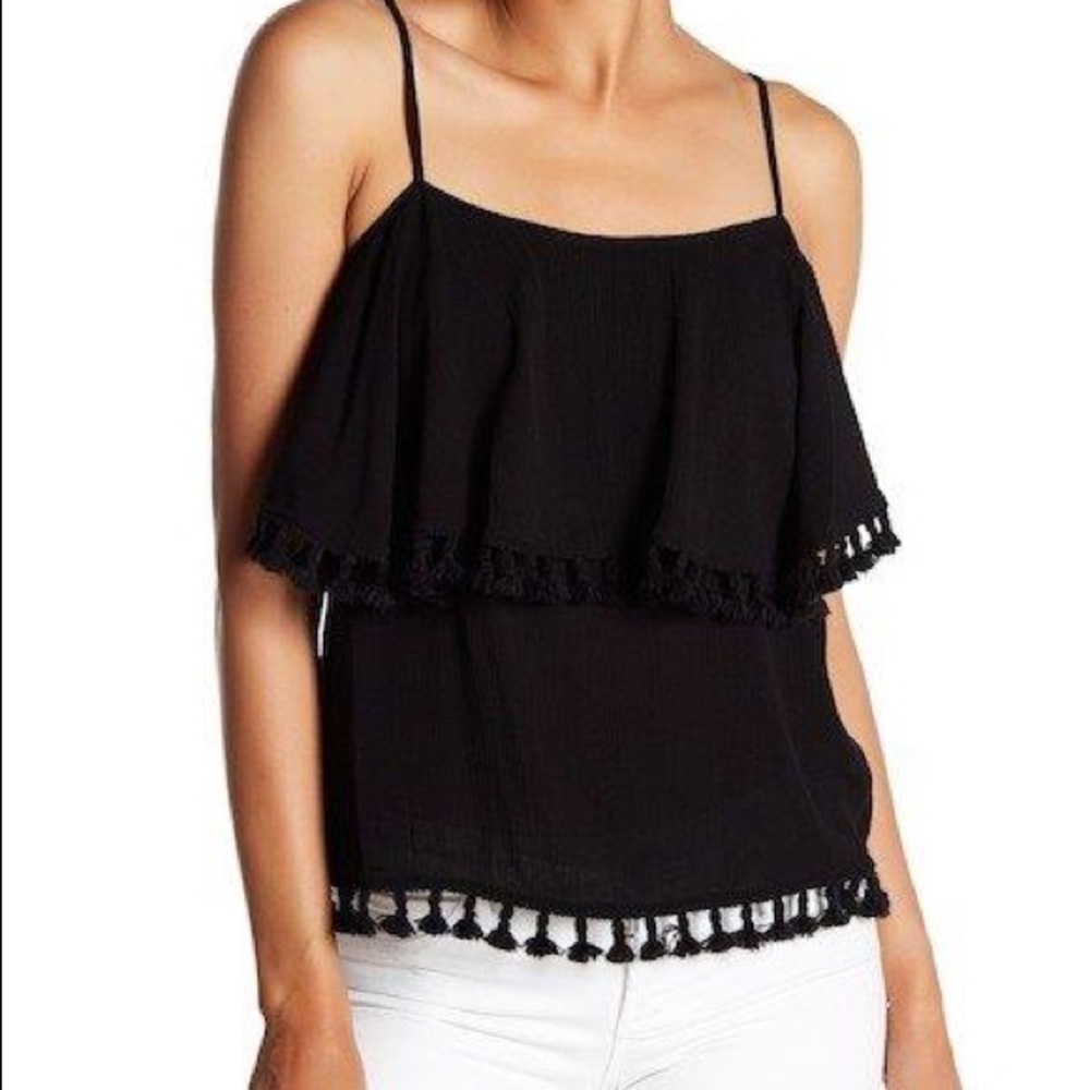 NWT 1. State Tassel Trim Popover Cami